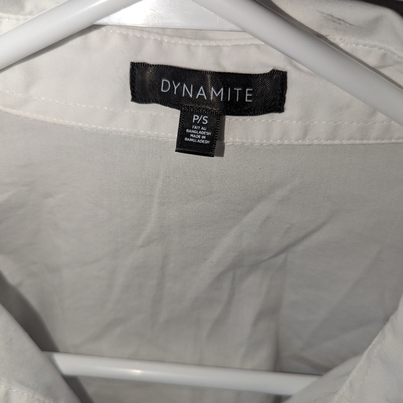 Dynamite oversize crop cotton blouse, drop shoulder - Picture 5 of 6